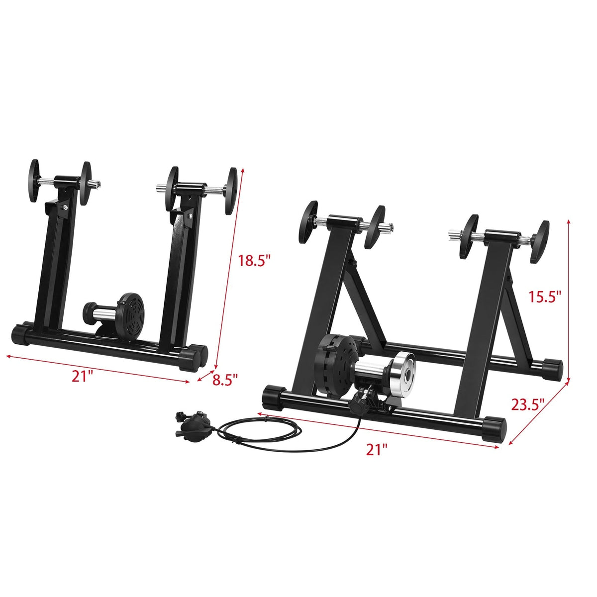 8 Adjustable Resistance Indoor Steel Bicycle Exercise Stand-Exercise Bikes-DECOROLALA