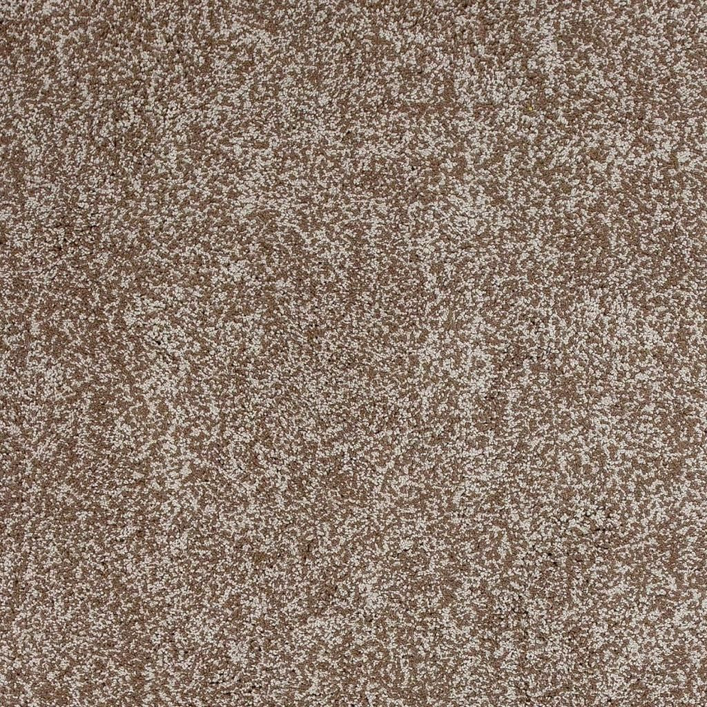 8' Beige And Brown Abstract Hand Woven Round Rug-Area Rugs-DECOROLALA