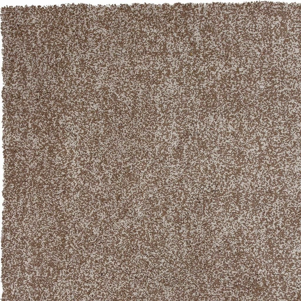 8' Beige And Brown Abstract Hand Woven Round Rug-Area Rugs-DECOROLALA