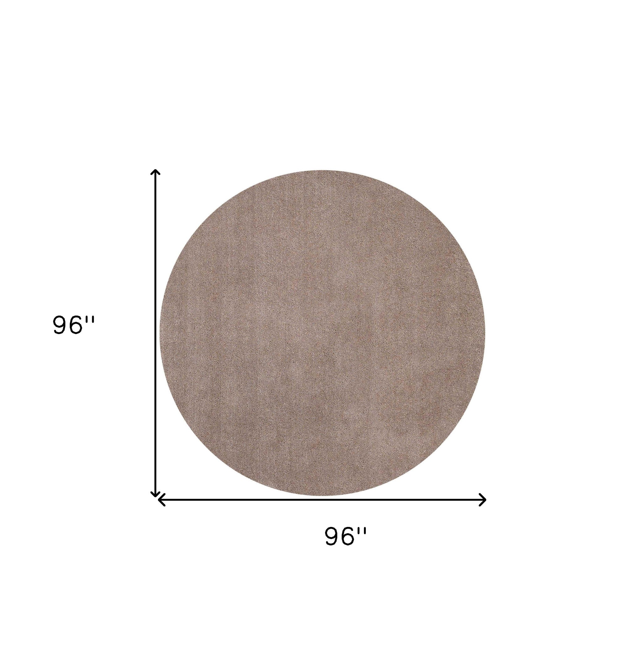 8' Beige Hand Woven Round Rug-Area Rugs-DECOROLALA