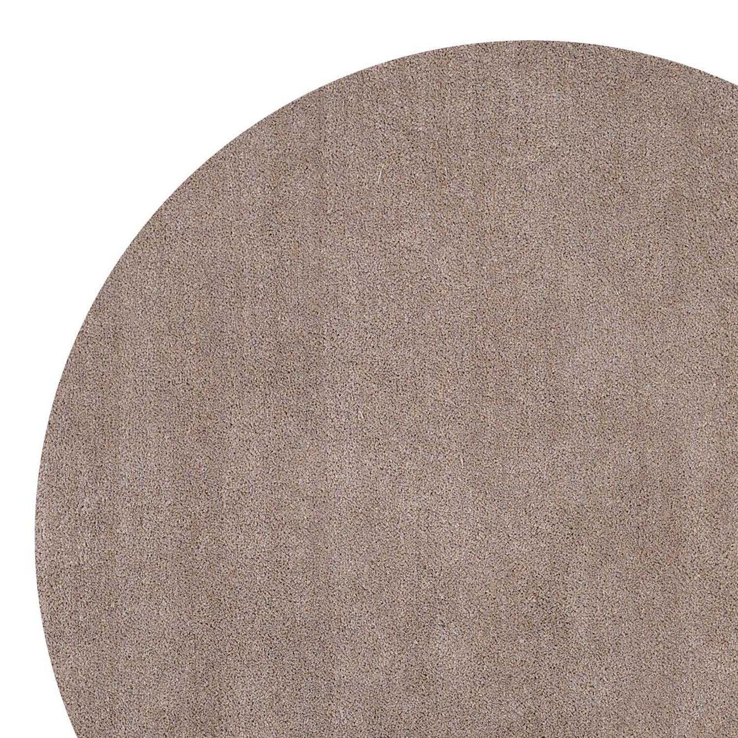 8' Beige Hand Woven Round Rug-Area Rugs-DECOROLALA