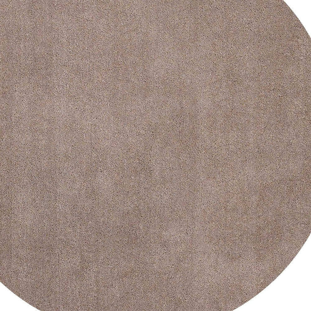 8' Beige Hand Woven Round Rug-Area Rugs-DECOROLALA