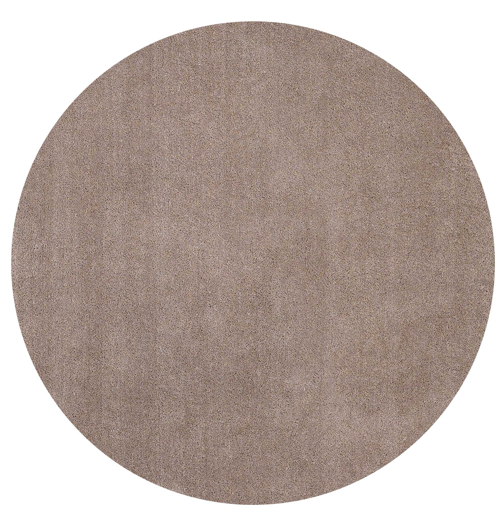 8' Beige Hand Woven Round Rug-Area Rugs-DECOROLALA