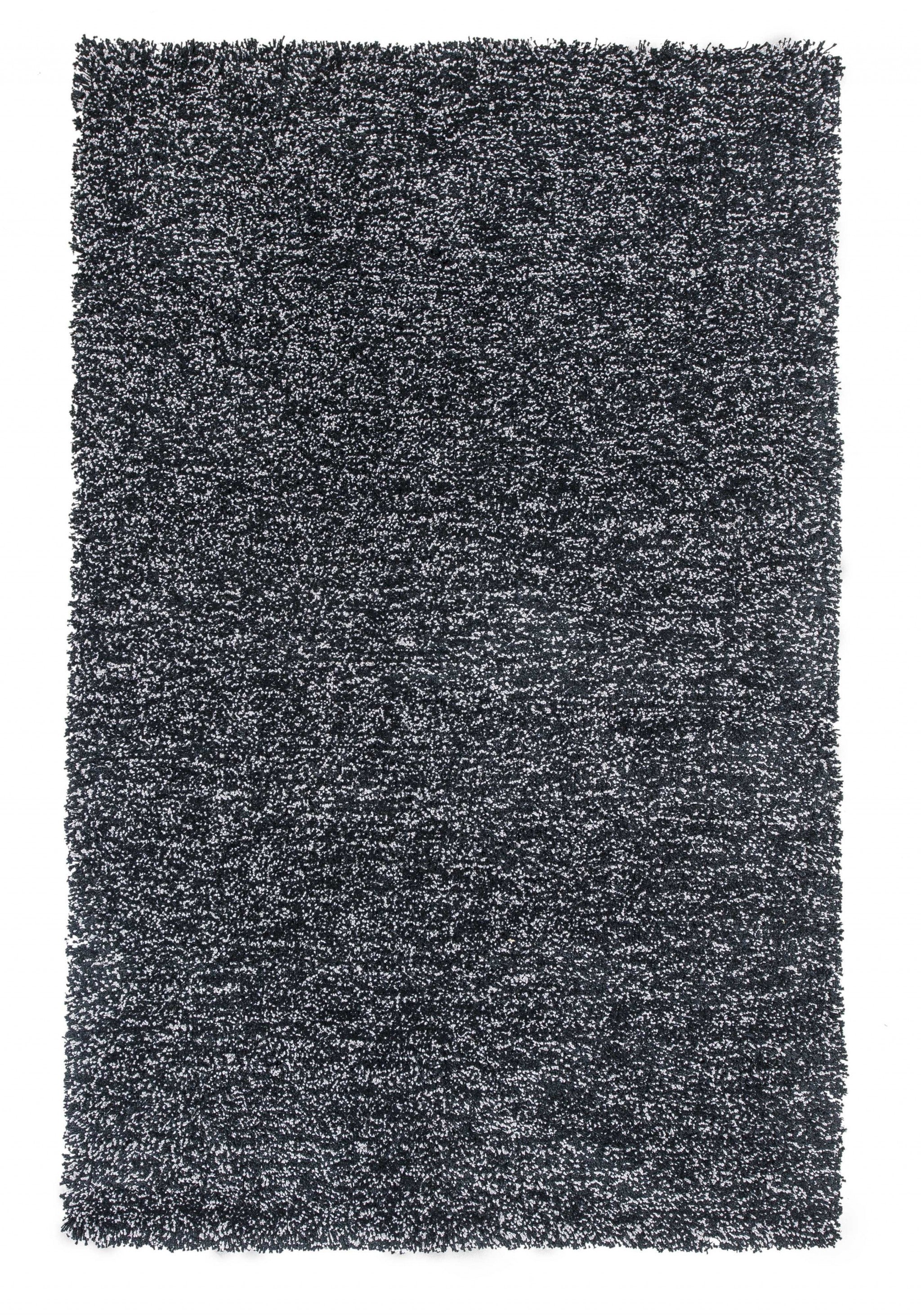 8' Black And White Hand Woven Round Rug-Area Rugs-DECOROLALA