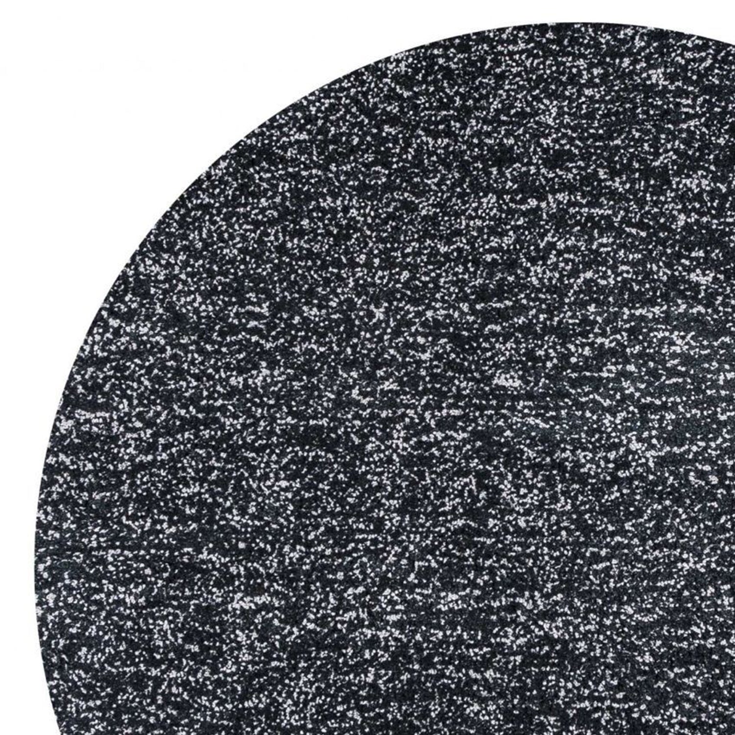 8' Black And White Hand Woven Round Rug-Area Rugs-DECOROLALA