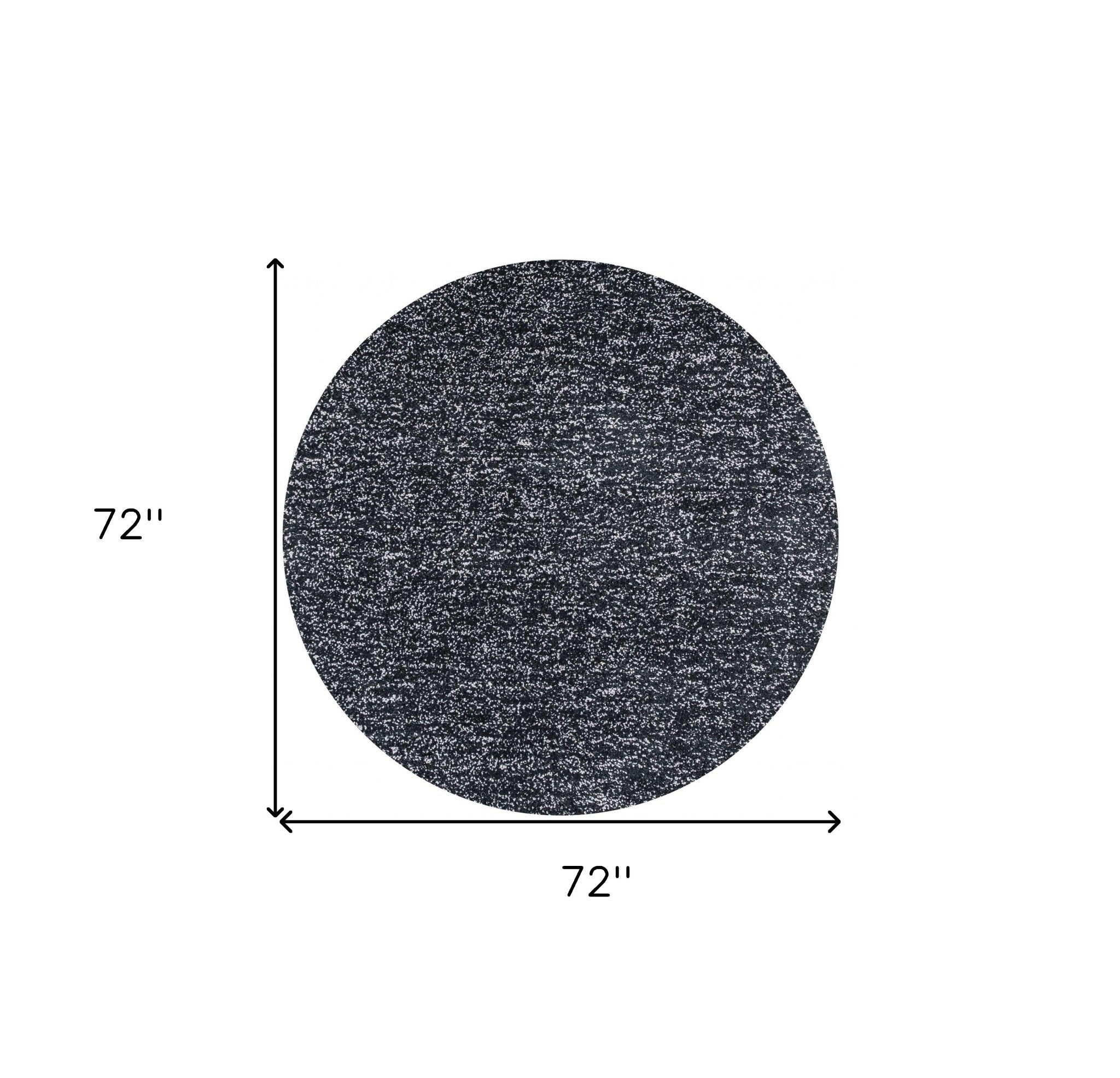 8' Black And White Hand Woven Round Rug-Area Rugs-DECOROLALA