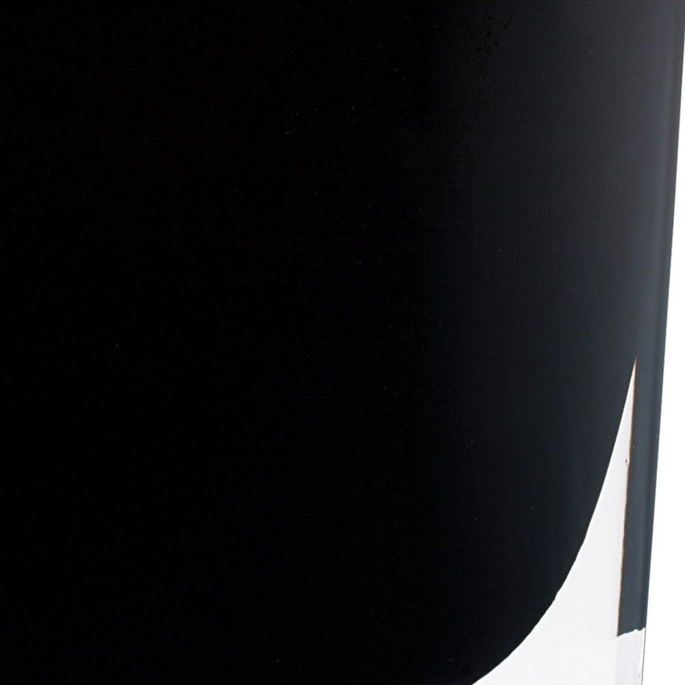 8" Black Bud Lead Free Crystal Table Vase-Vases-DECOROLALA