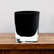 8" Black Bud Lead Free Crystal Table Vase-Vases-DECOROLALA