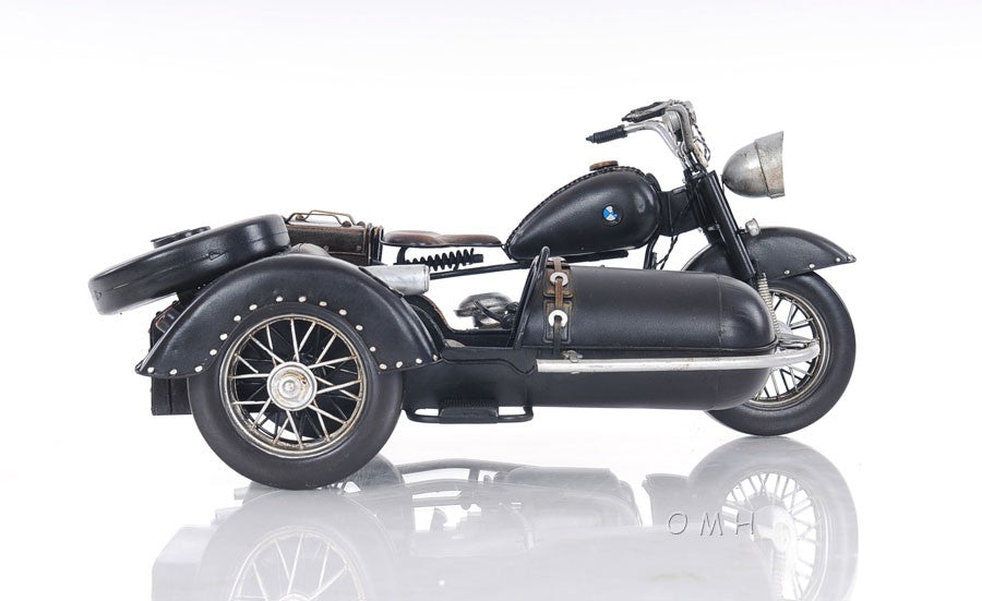 8" Black Metal Hand Painted Decorative Motorcycle-Sculptures-DECOROLALA