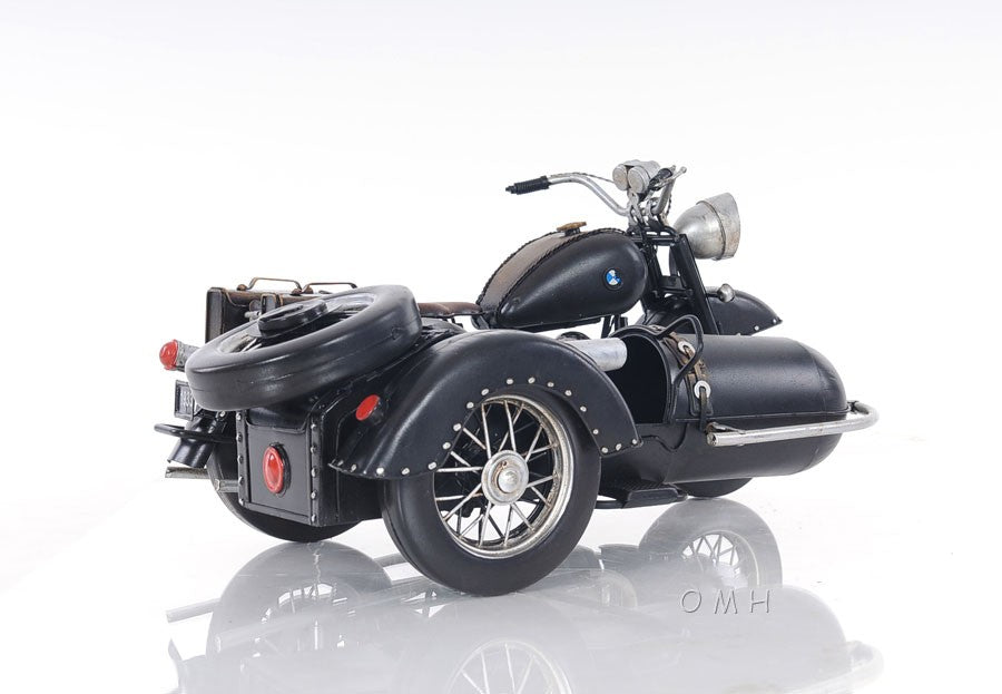 8" Black Metal Hand Painted Decorative Motorcycle-Sculptures-DECOROLALA