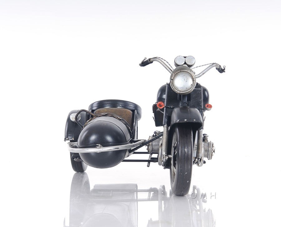 8" Black Metal Hand Painted Decorative Motorcycle-Sculptures-DECOROLALA