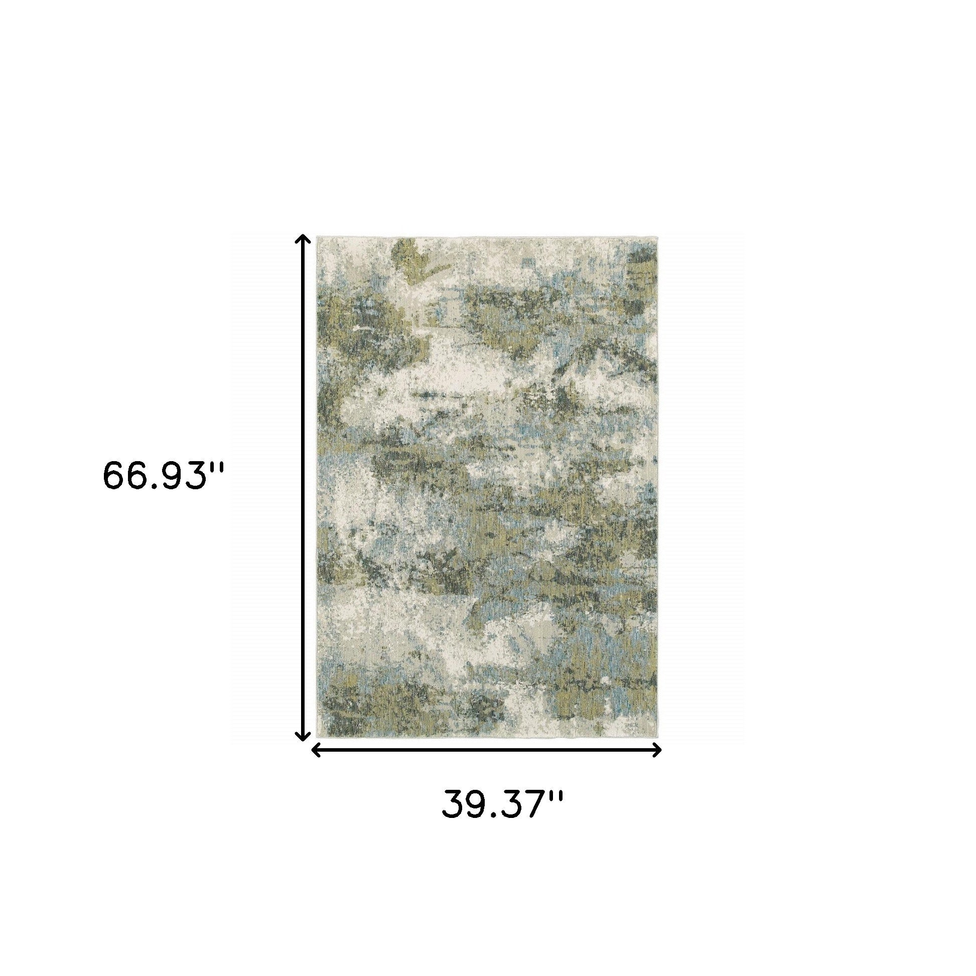 8' Blue And Green Runner Rug-Area Rugs-DECOROLALA