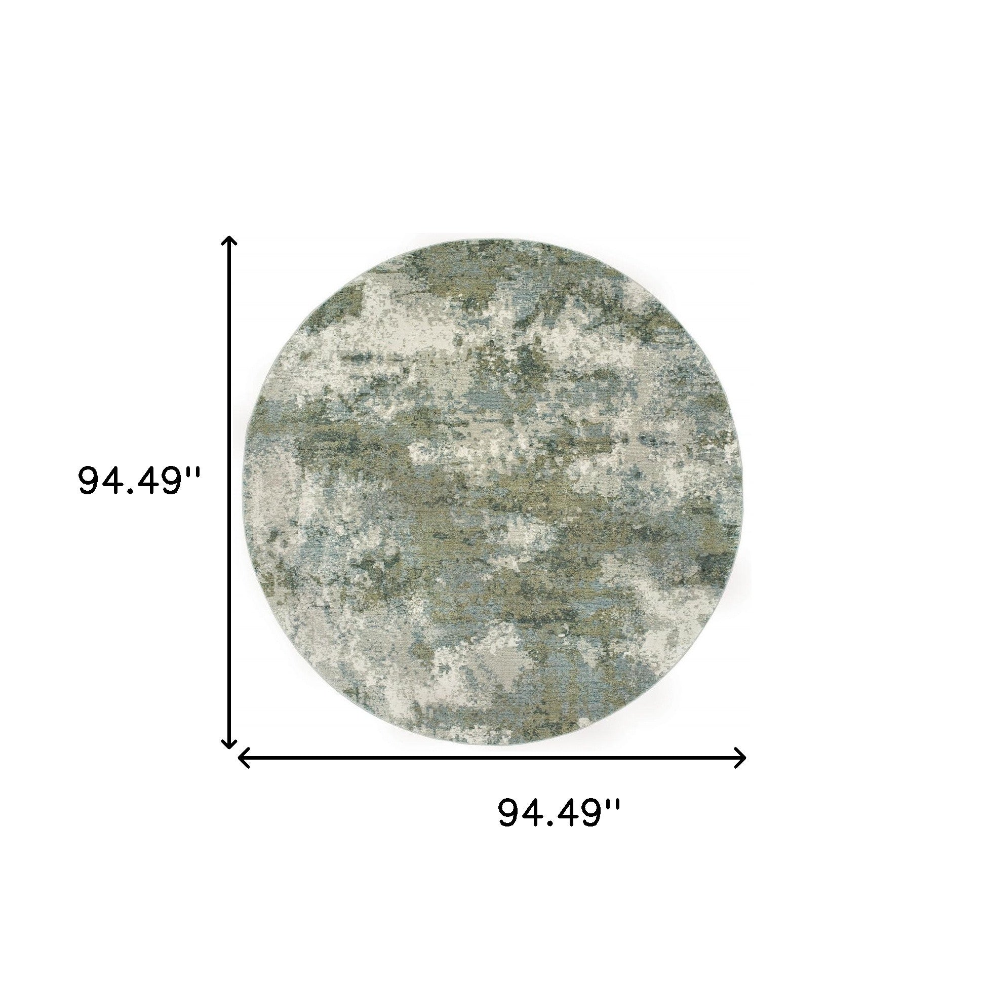 8' Blue And Green Runner Rug-Area Rugs-DECOROLALA