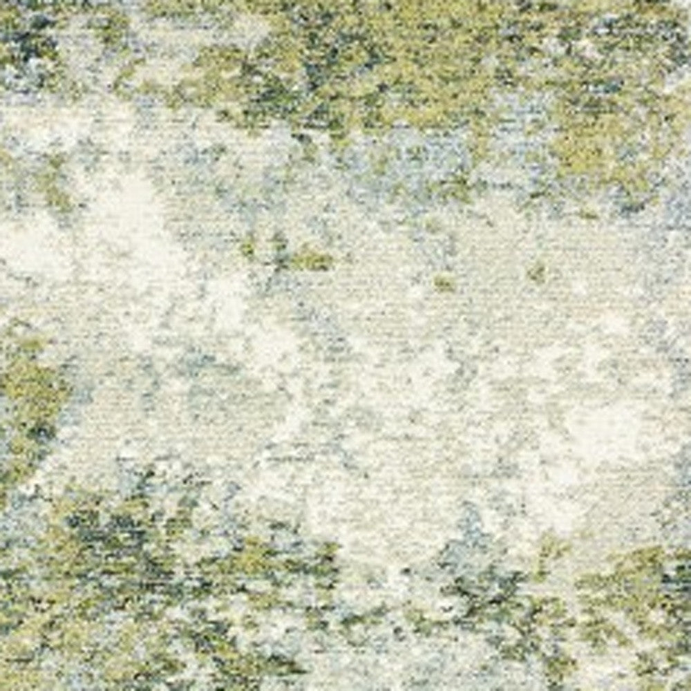 8' Blue And Green Runner Rug-Area Rugs-DECOROLALA