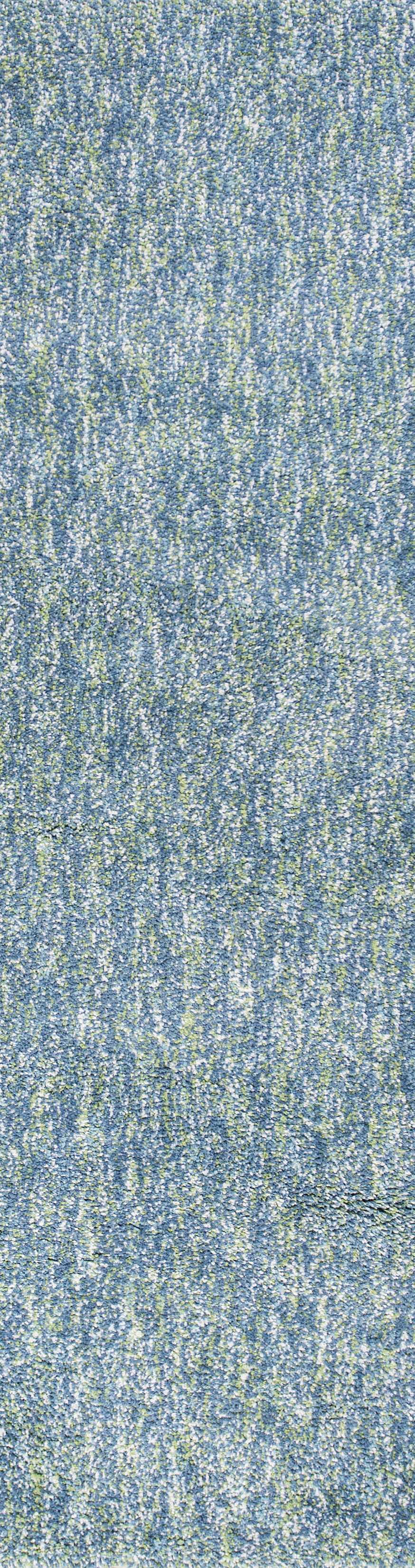 8' Blue And White Abstract Hand Woven Round Rug-Area Rugs-DECOROLALA