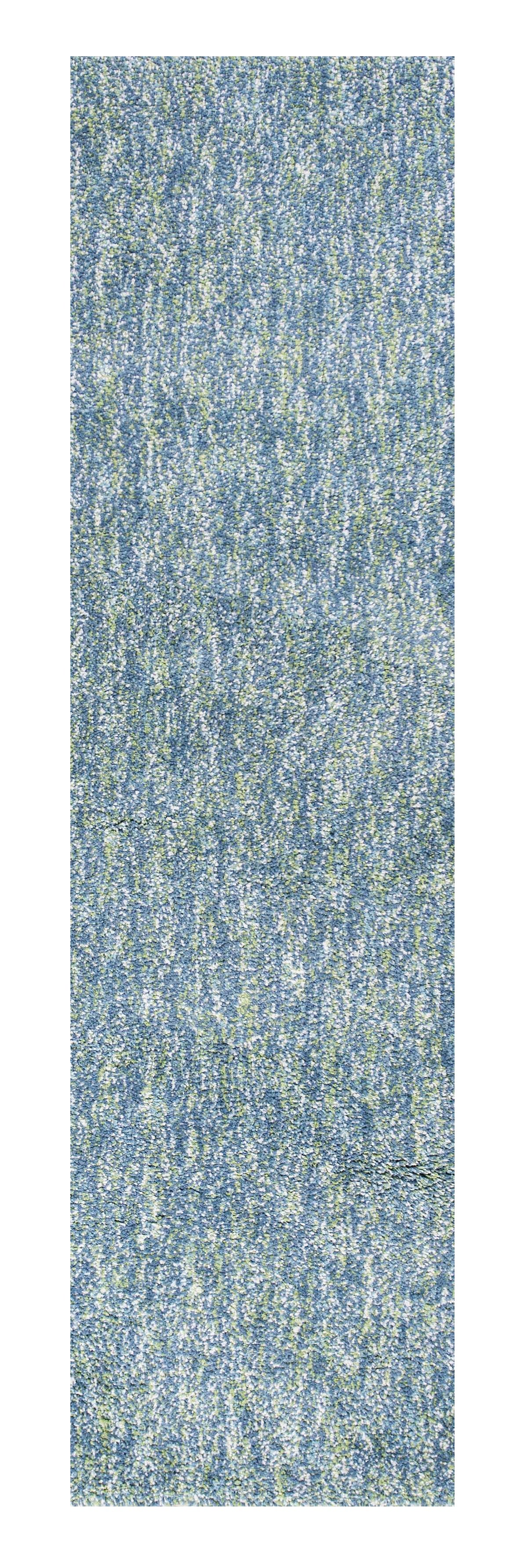 8' Blue And White Abstract Hand Woven Round Rug-Area Rugs-DECOROLALA