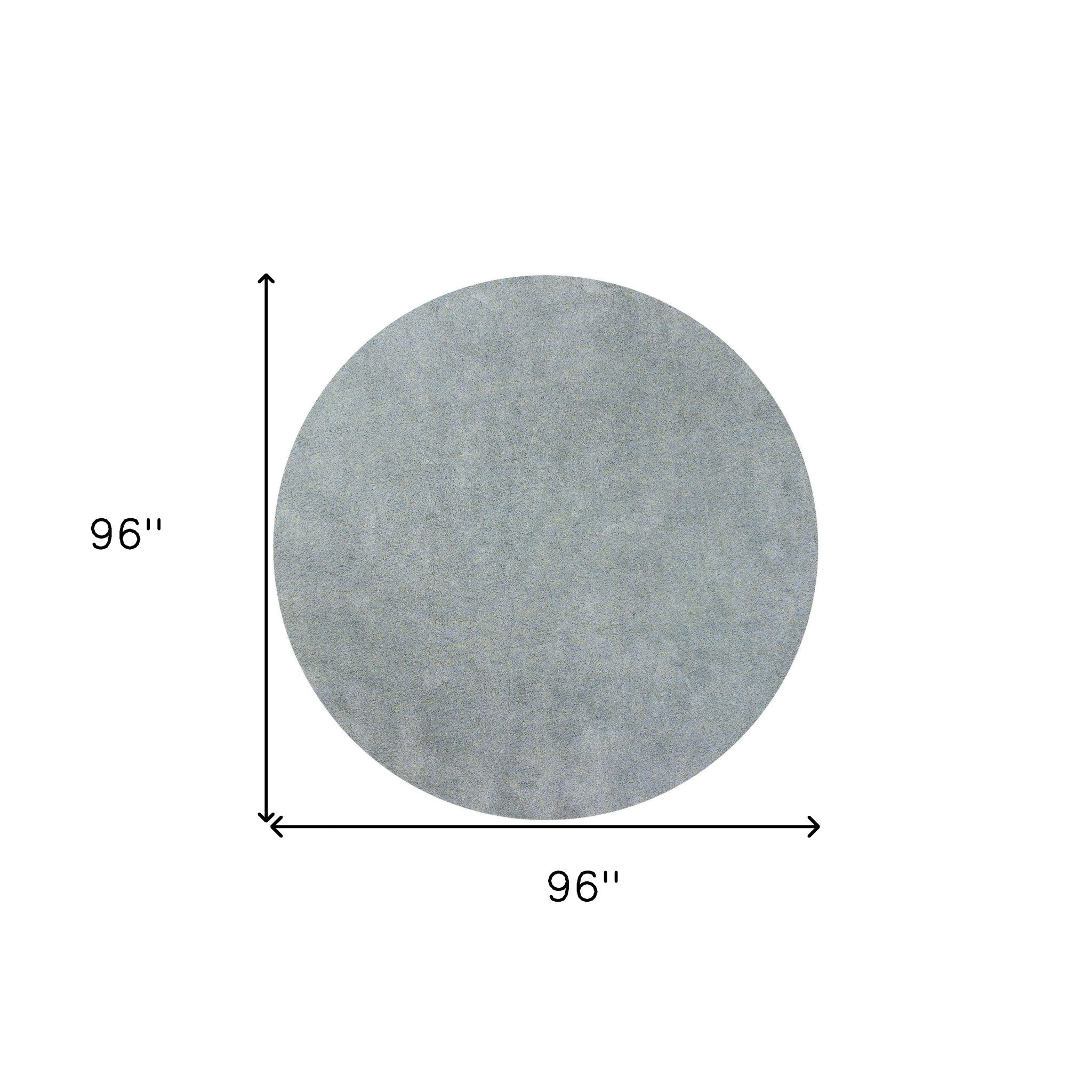 8' Blue Hand Woven Round Rug-Area Rugs-DECOROLALA