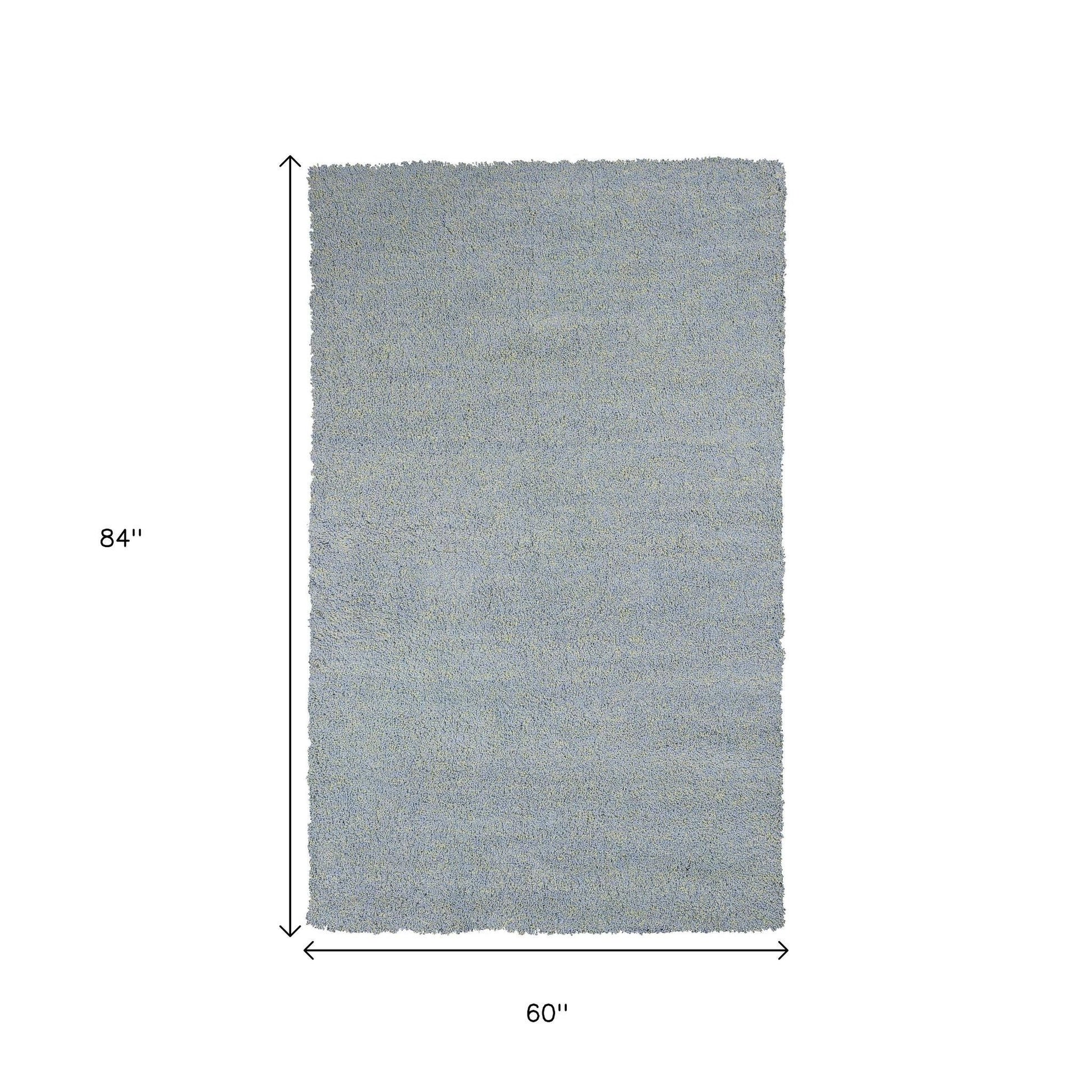 8' Blue Hand Woven Round Rug-Area Rugs-DECOROLALA