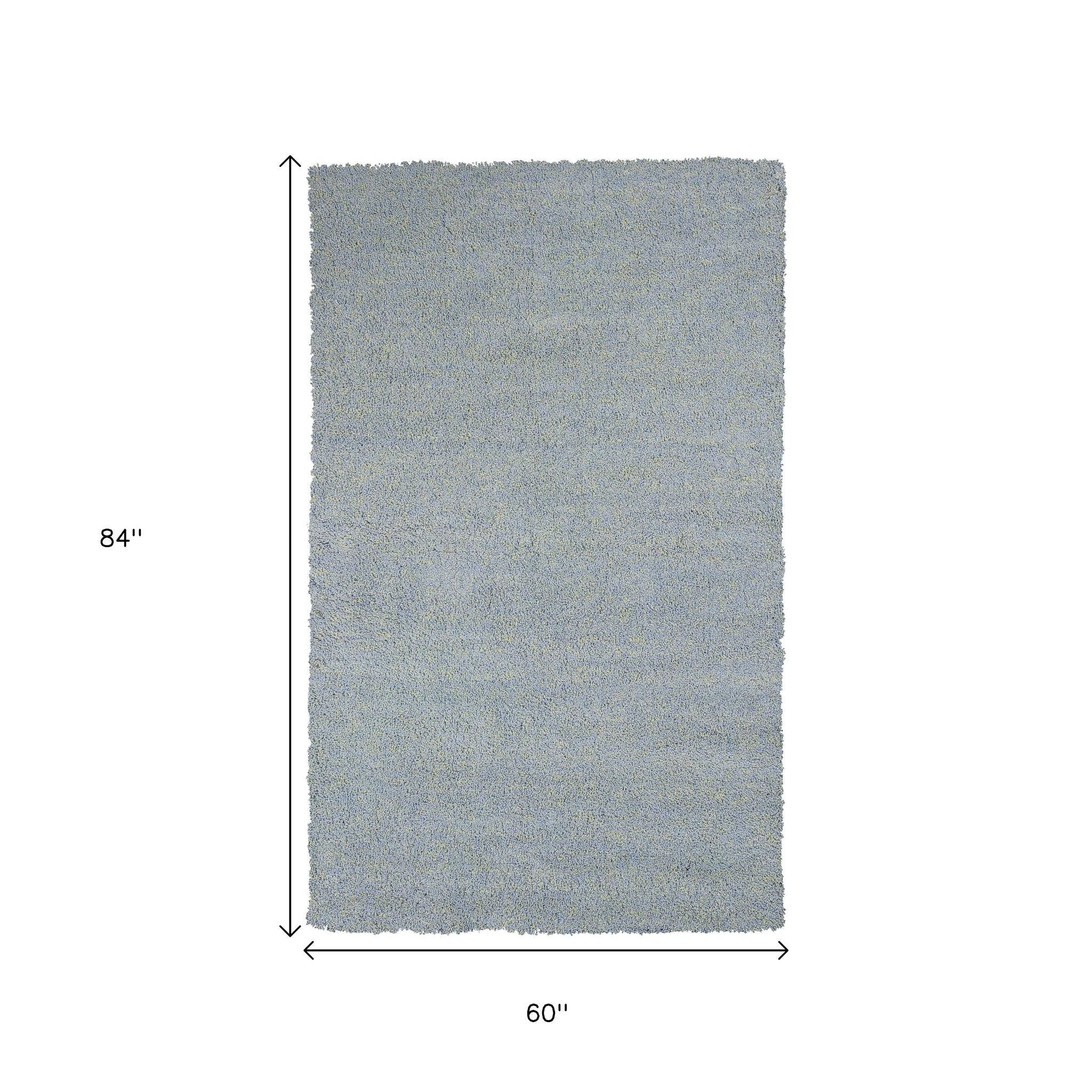 8' Blue Hand Woven Round Rug-Area Rugs-DECOROLALA