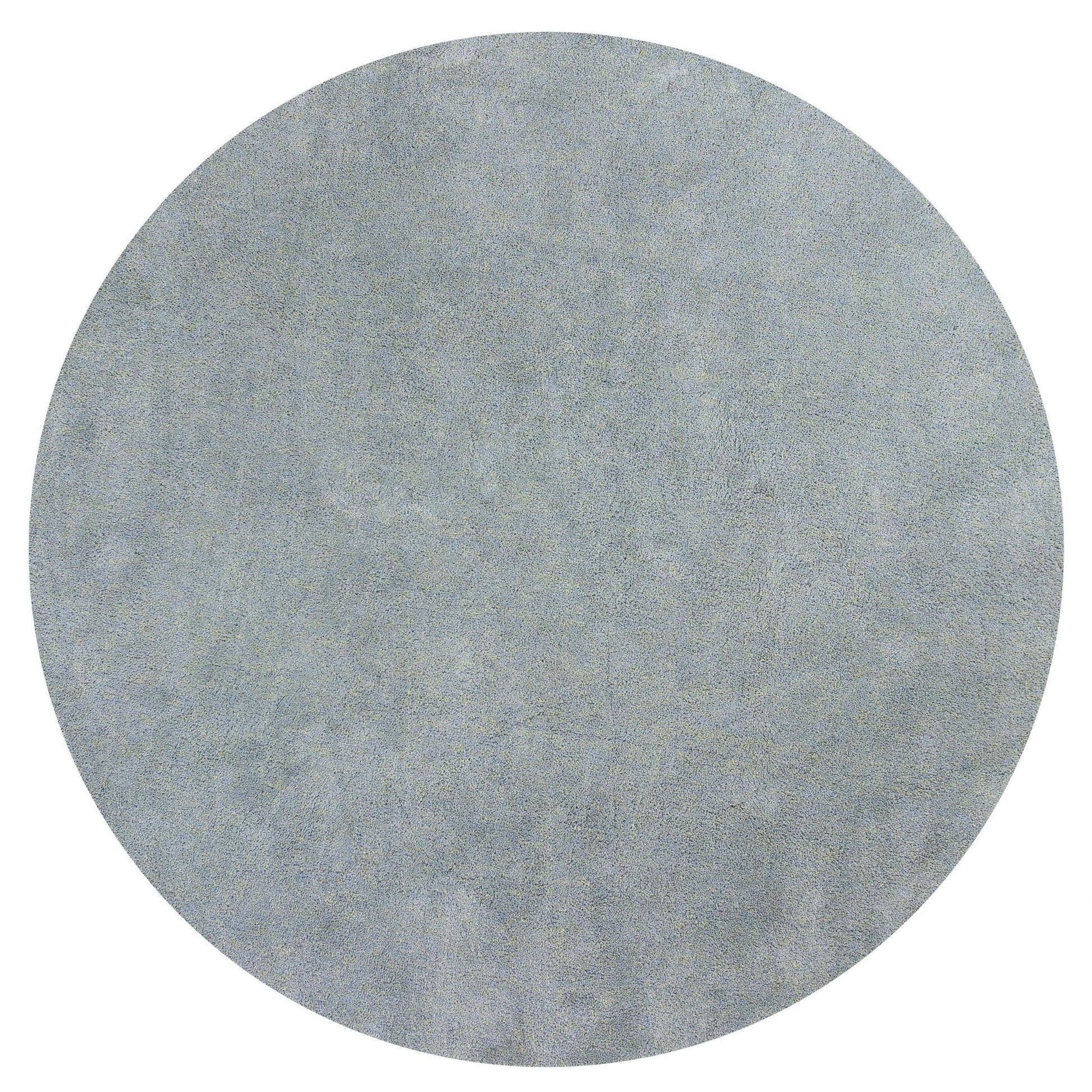 8' Blue Hand Woven Round Rug-Area Rugs-DECOROLALA