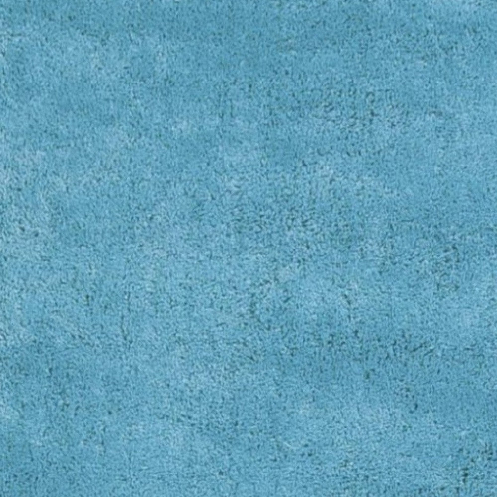 8' Blue Hand Woven Round Rug-Area Rugs-DECOROLALA