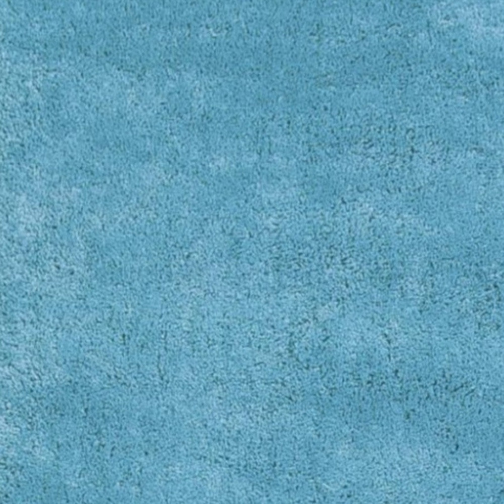 8' Blue Hand Woven Round Rug-Area Rugs-DECOROLALA