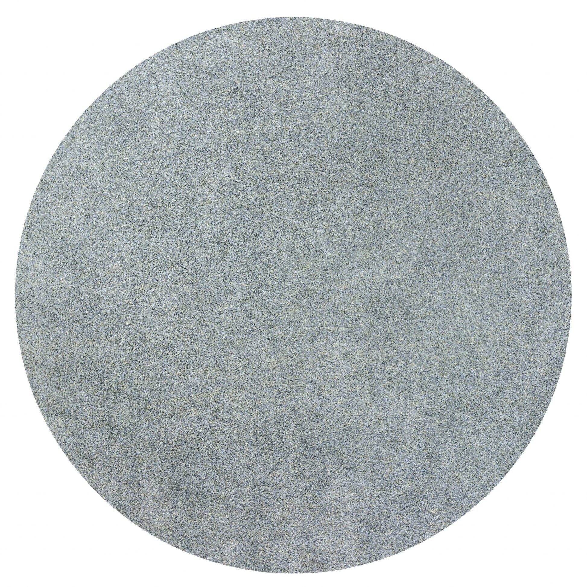 8' Blue Hand Woven Round Rug-Area Rugs-DECOROLALA