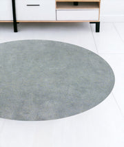 8' Blue Hand Woven Round Rug-Area Rugs-DECOROLALA