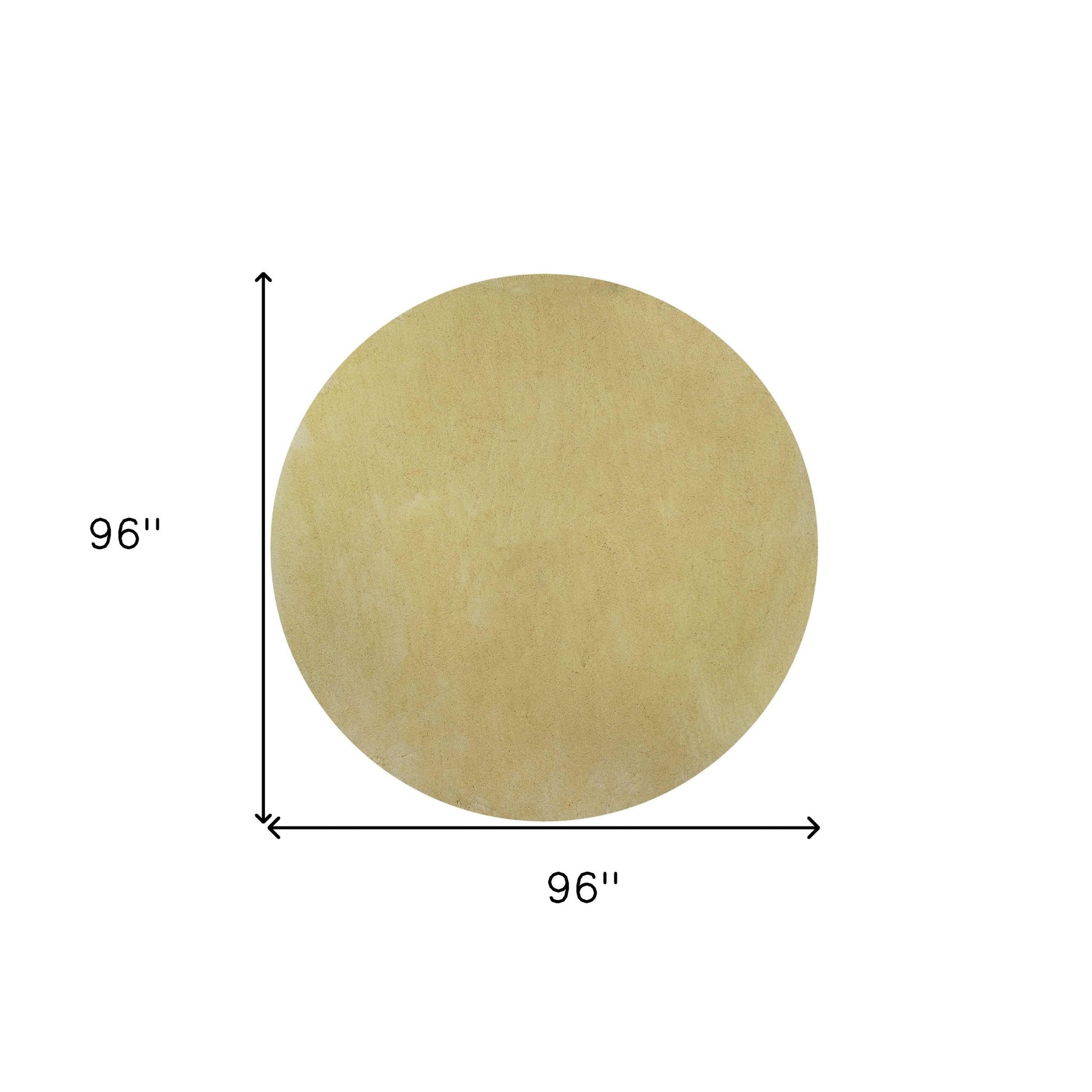8' Canary Yellow Hand Woven Round Rug-Area Rugs-DECOROLALA