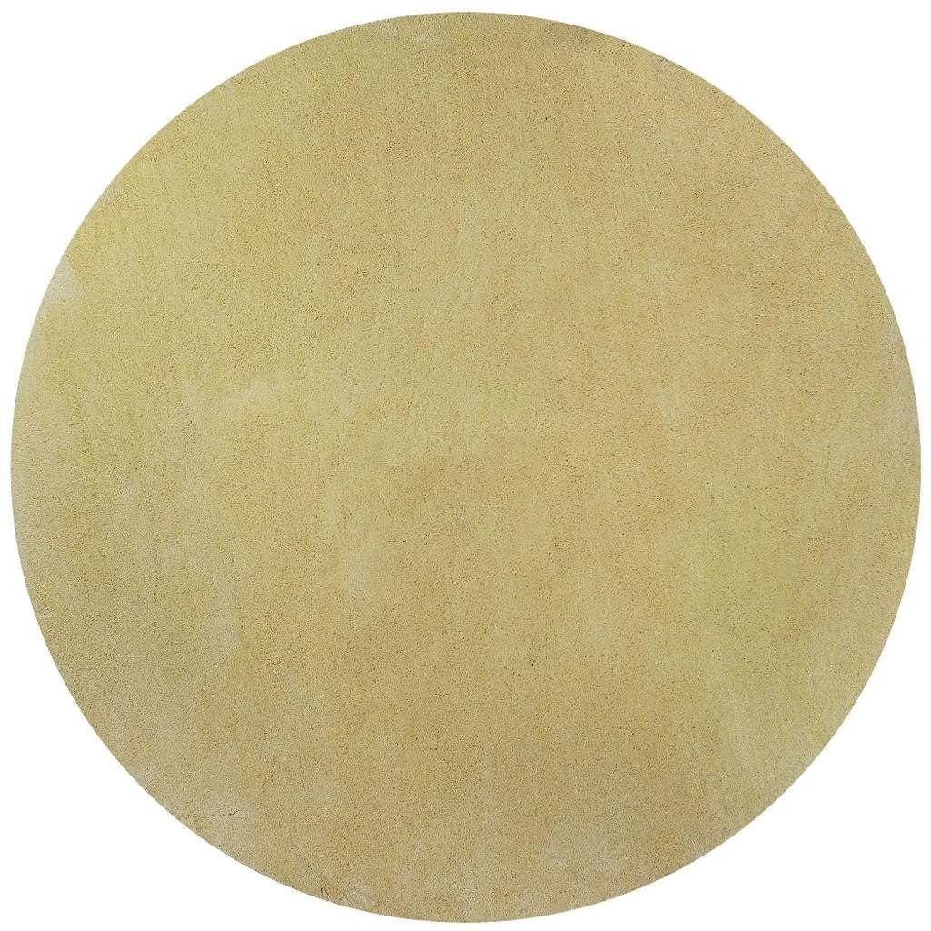 8' Canary Yellow Hand Woven Round Rug-Area Rugs-DECOROLALA