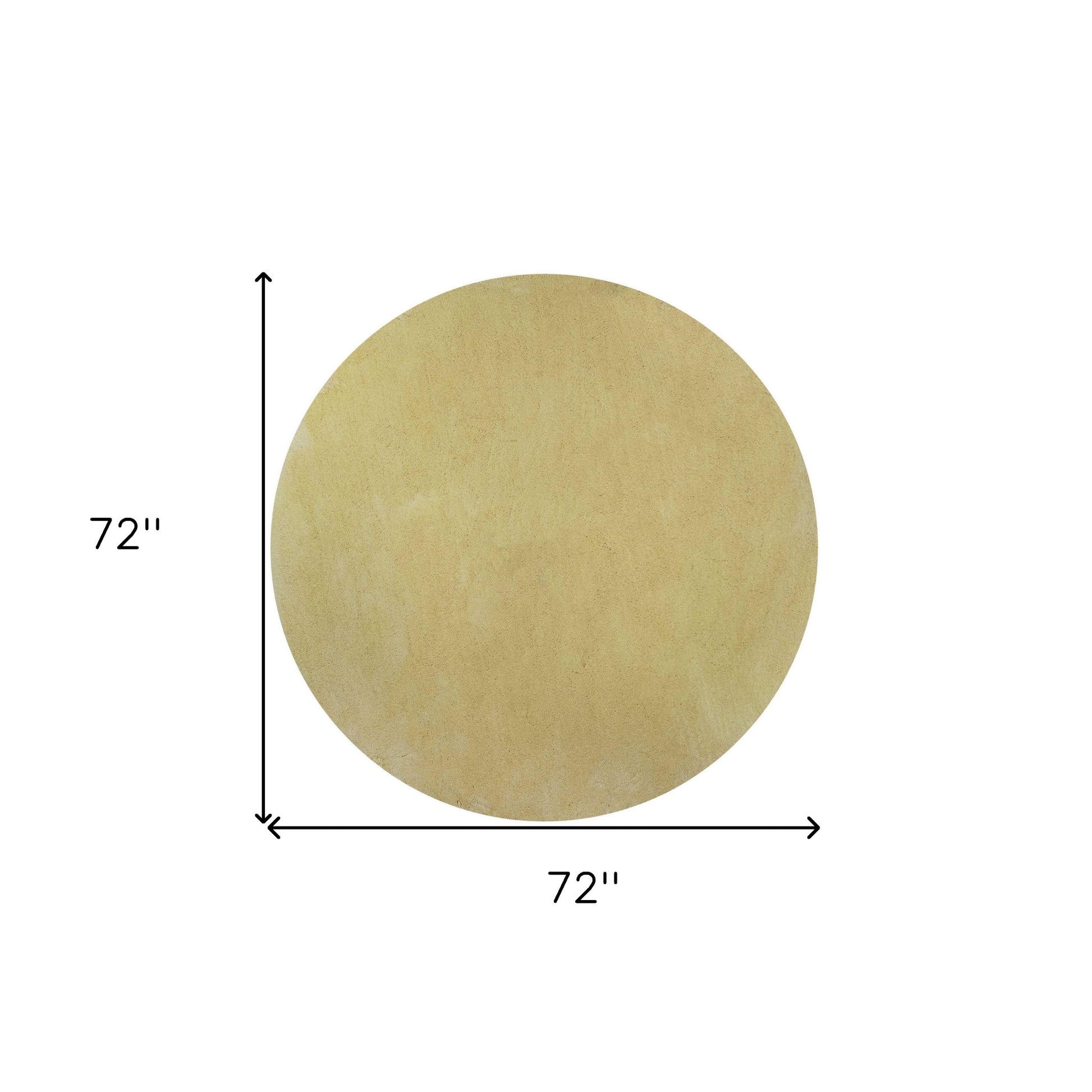 8' Canary Yellow Hand Woven Round Rug-Area Rugs-DECOROLALA