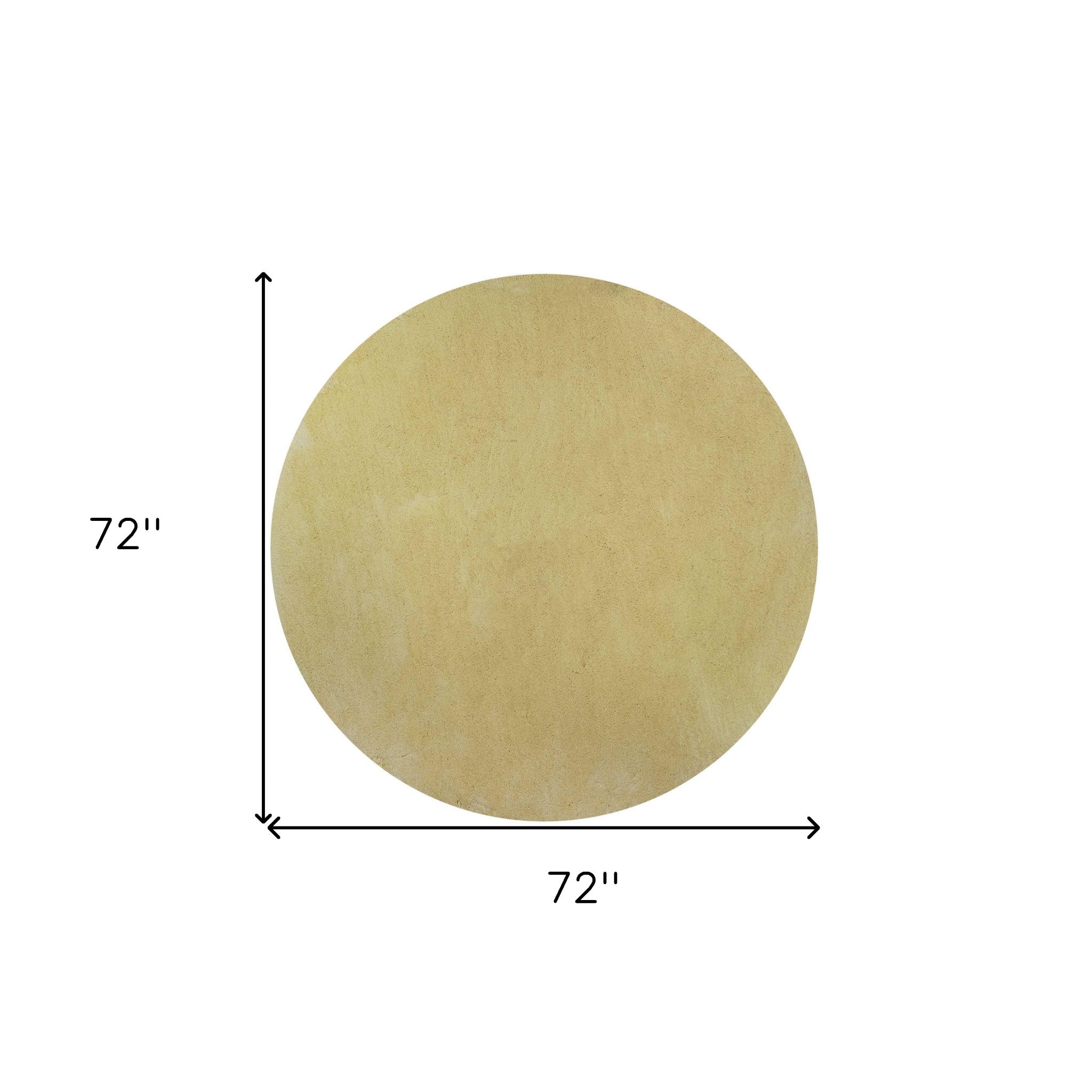 8' Canary Yellow Hand Woven Round Rug-Area Rugs-DECOROLALA