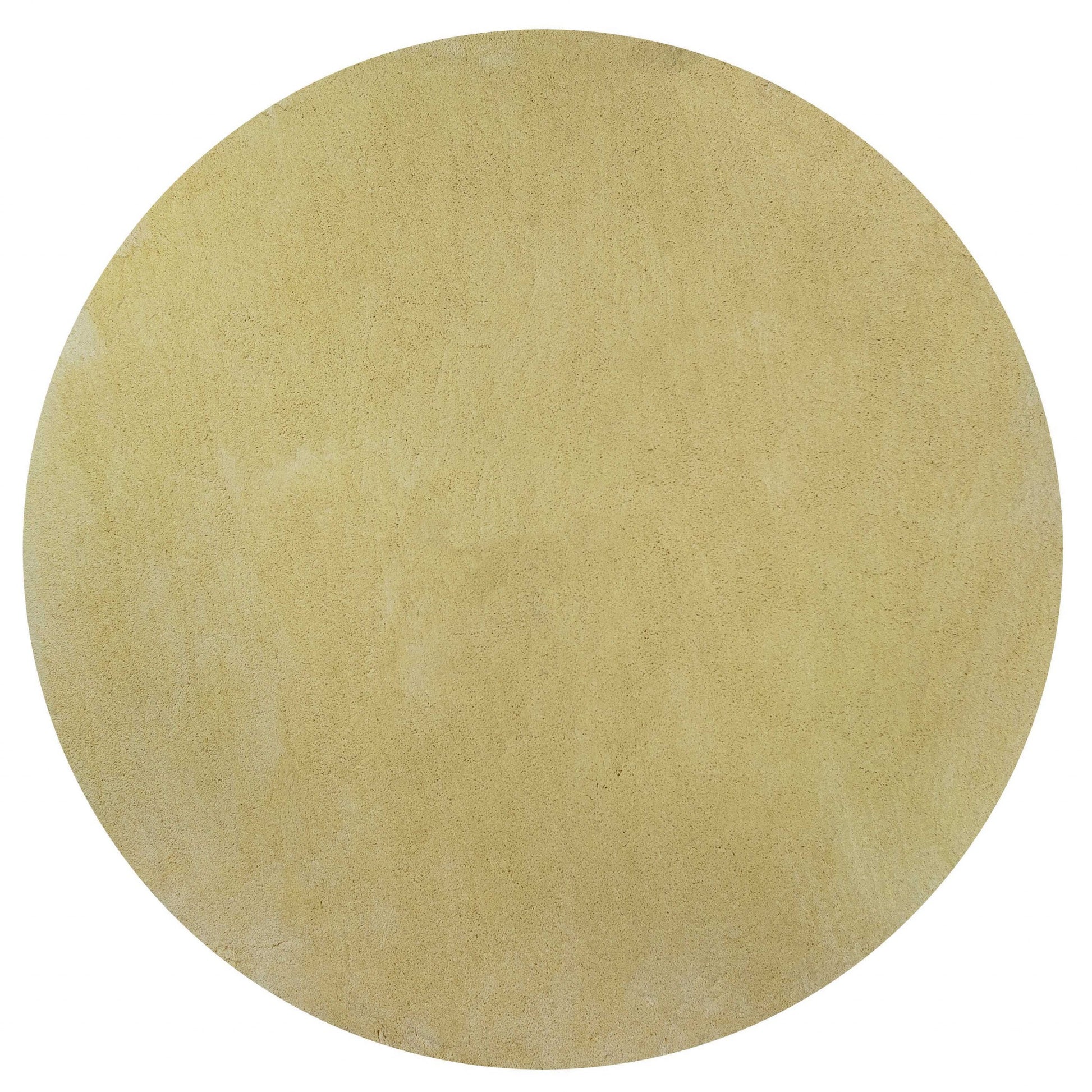 8' Canary Yellow Hand Woven Round Rug-Area Rugs-DECOROLALA