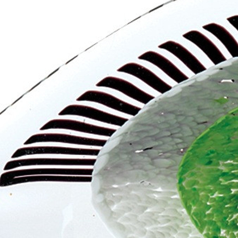 8" Clear Blue and Green Murano Glass Modern Abstract Tabletop Sculpture-Sculptures-DECOROLALA