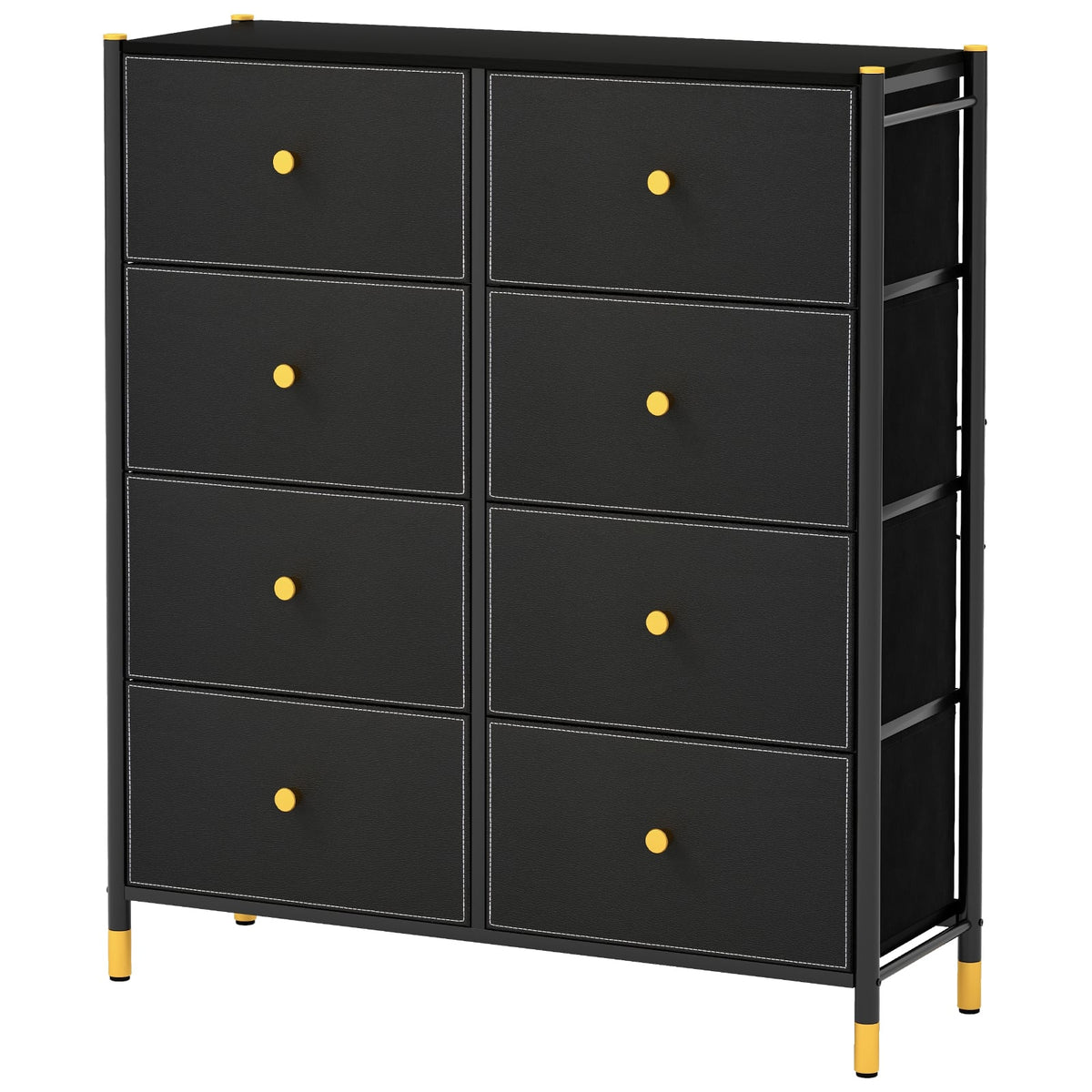 8-Drawer Fabric Dresser - Black Metal Frame (min order qty 2)-Dressers & Chests-DECOROLALA