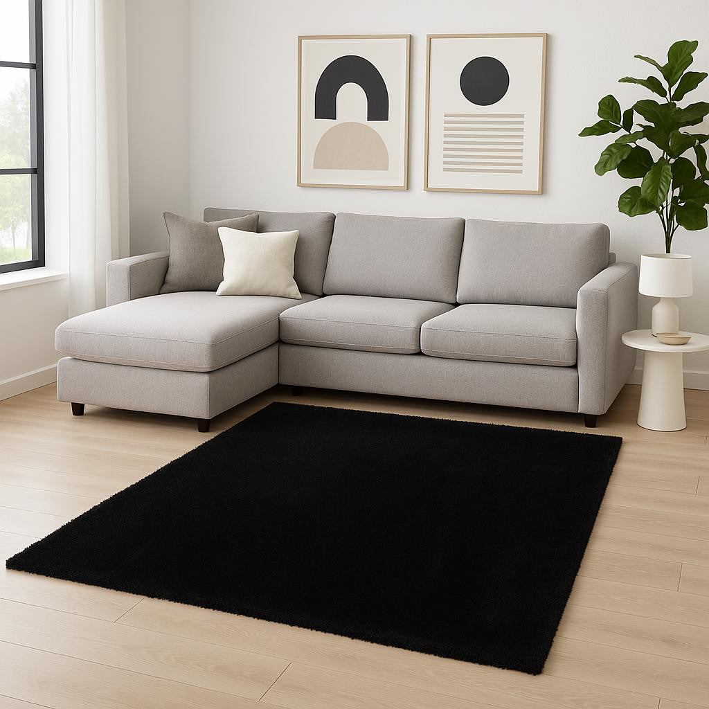 8' Espresso Hand Woven Round Rug-Area Rugs-DECOROLALA