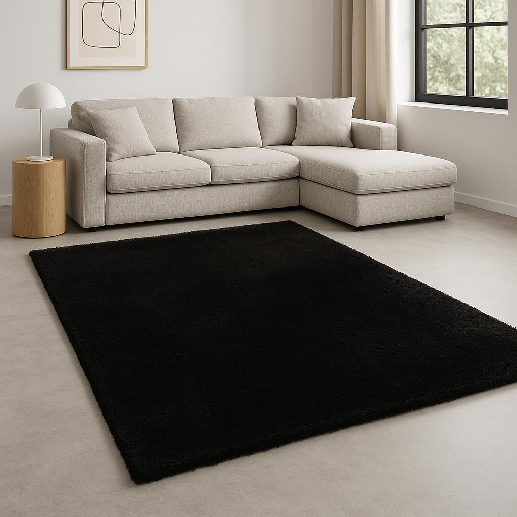 8' Espresso Hand Woven Round Rug-Area Rugs-DECOROLALA