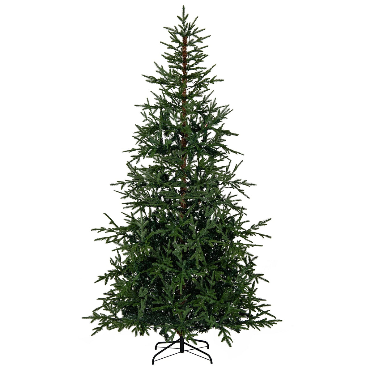 8 FT Pre-Lit Artificial Christmas Tree Hinged Xmas Tree with 400 Warm White & Multicolored LED Lights-Christmas Trees-DECOROLALA