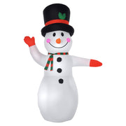 8 Ft Tall Outdoor Lighted Airblown Inflatable Christmas Lawn Decoration - Waving Snowman-Home Furnishings > Holiday & Seasonal > Christmas Decorations > Christmas Inflatables-DECOROLALA
