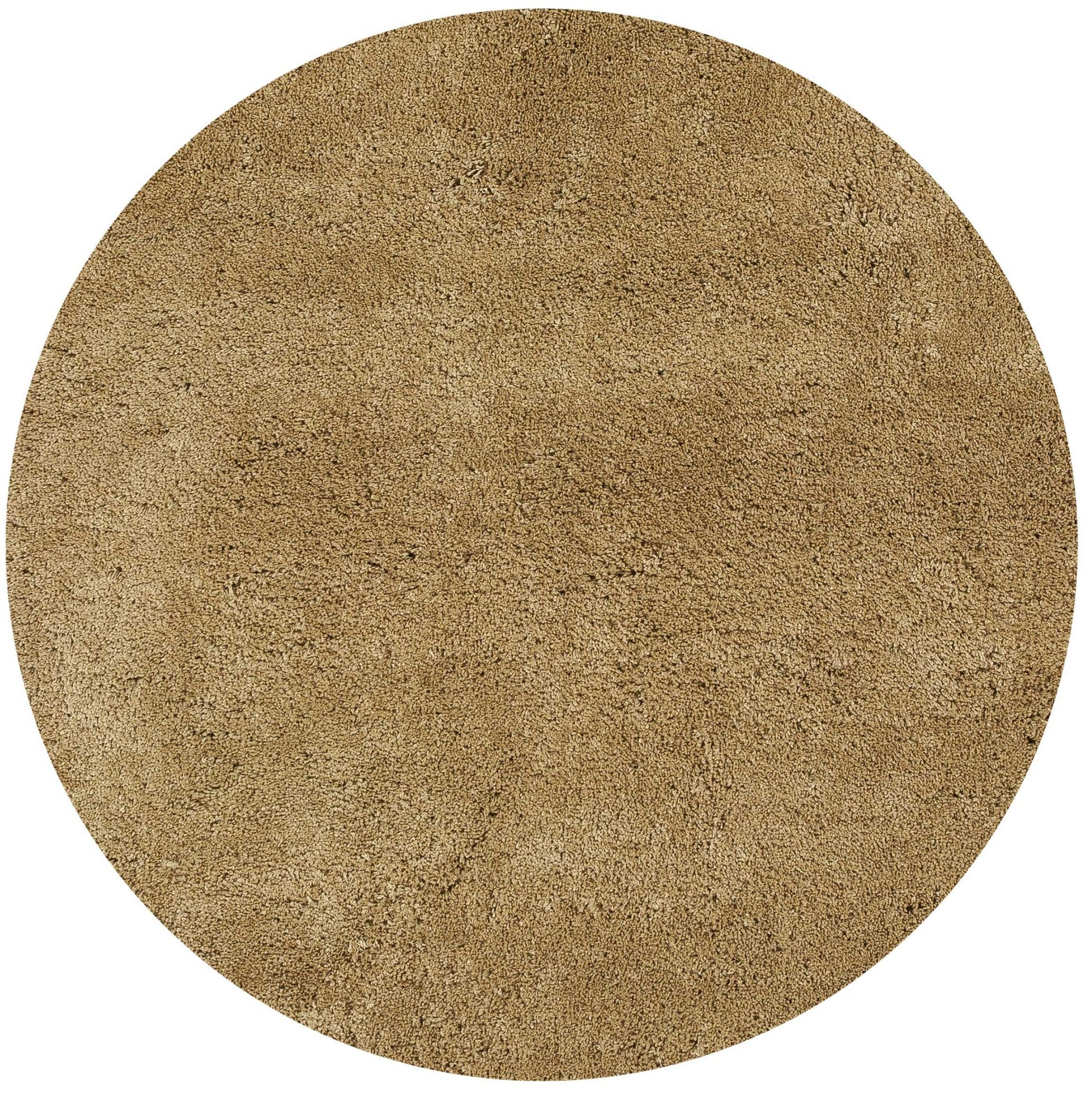 8' Gold Hand Woven Round Rug-Area Rugs-DECOROLALA