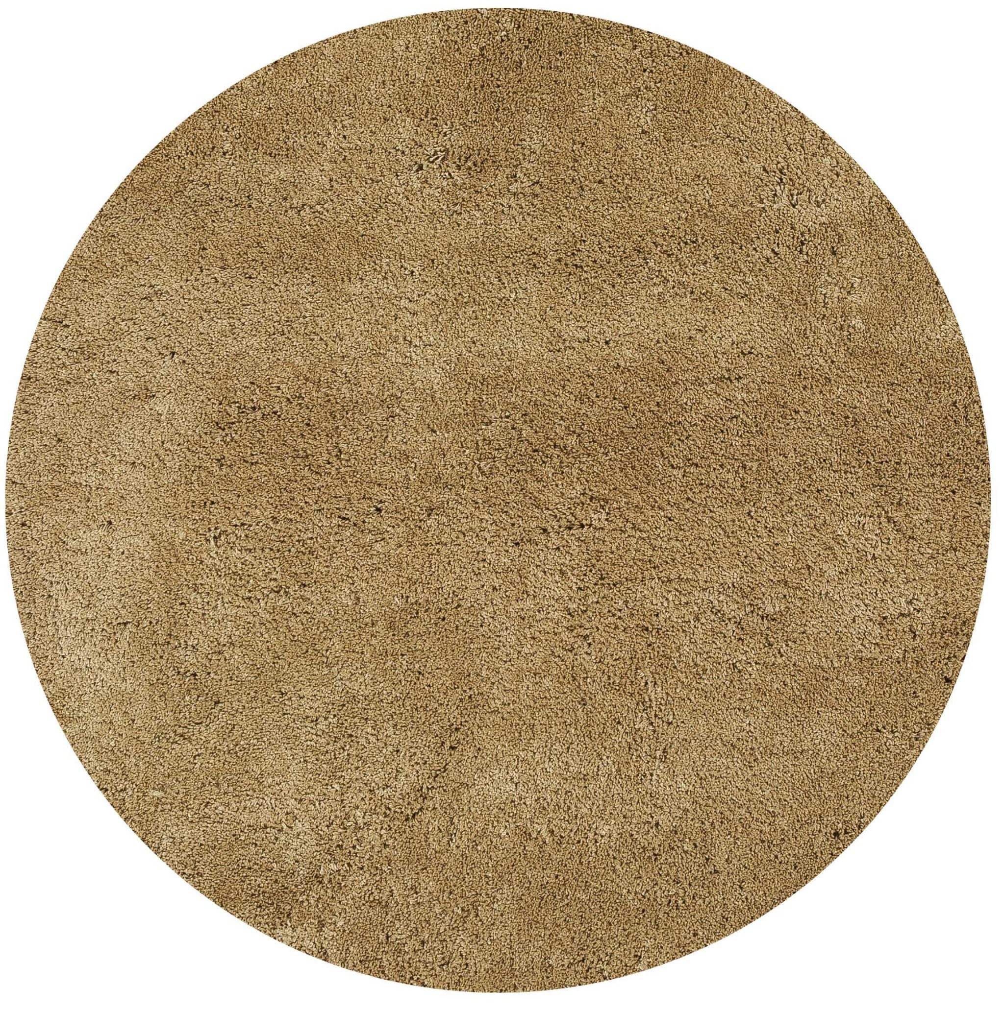 8' Gold Hand Woven Round Rug-Area Rugs-DECOROLALA