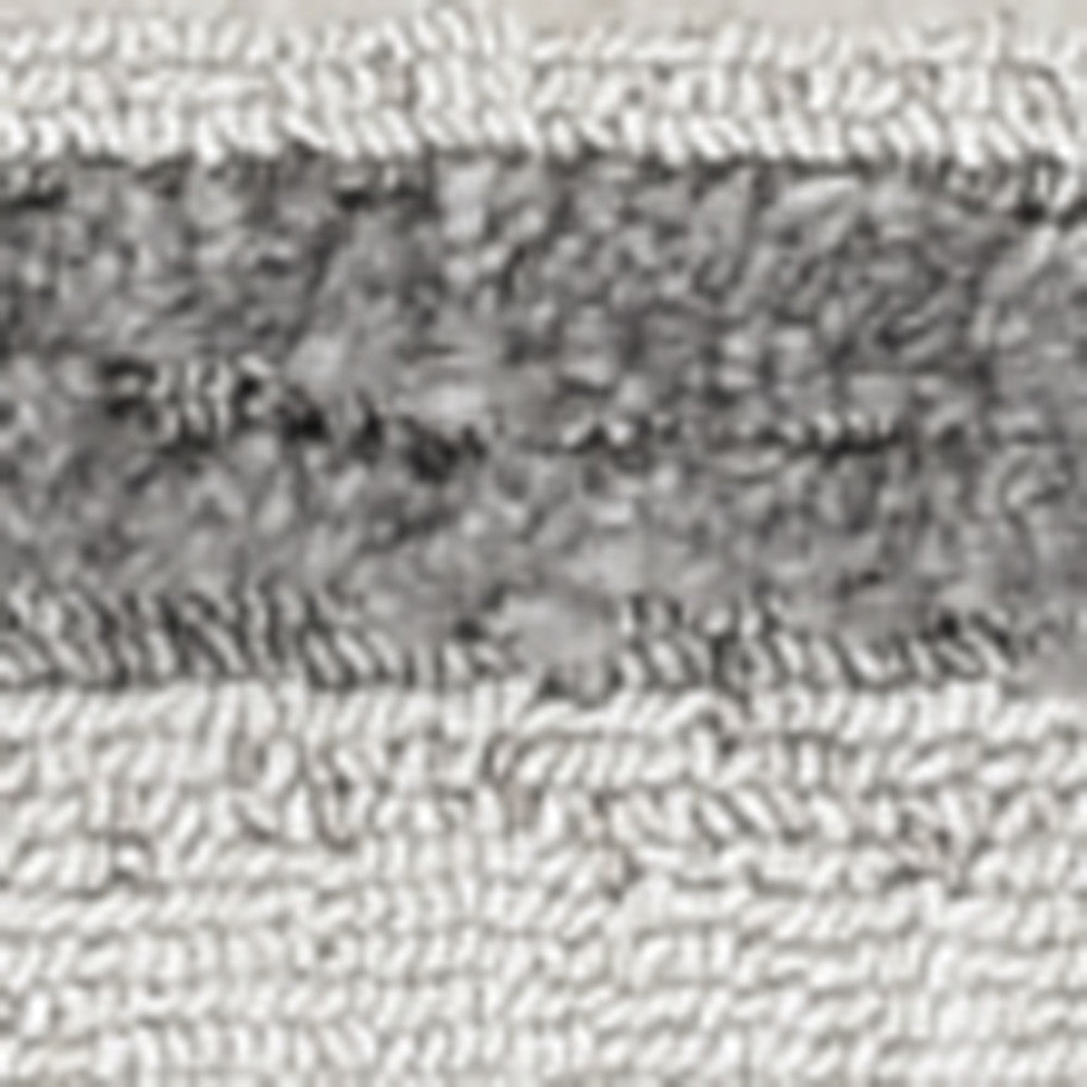 8' Gray And Ivory Abstract Runner Rug-Area Rugs-DECOROLALA