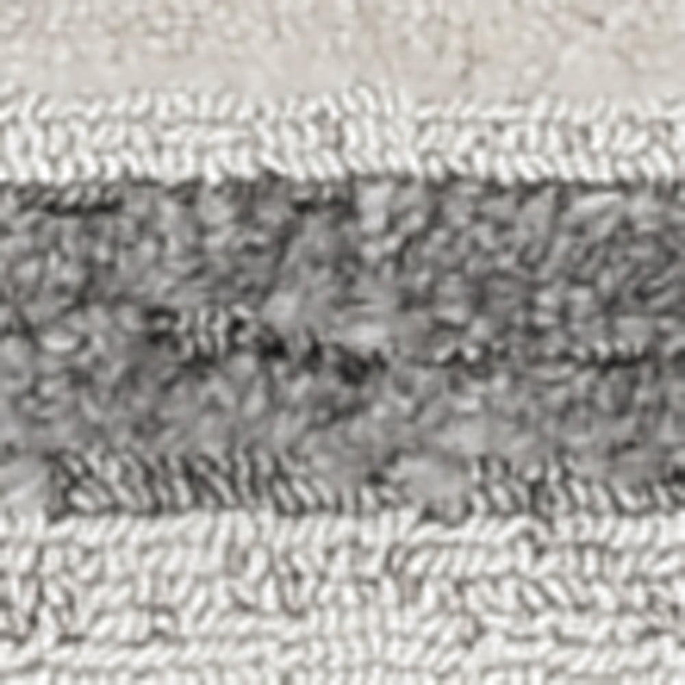 8' Gray And Ivory Abstract Runner Rug-Area Rugs-DECOROLALA