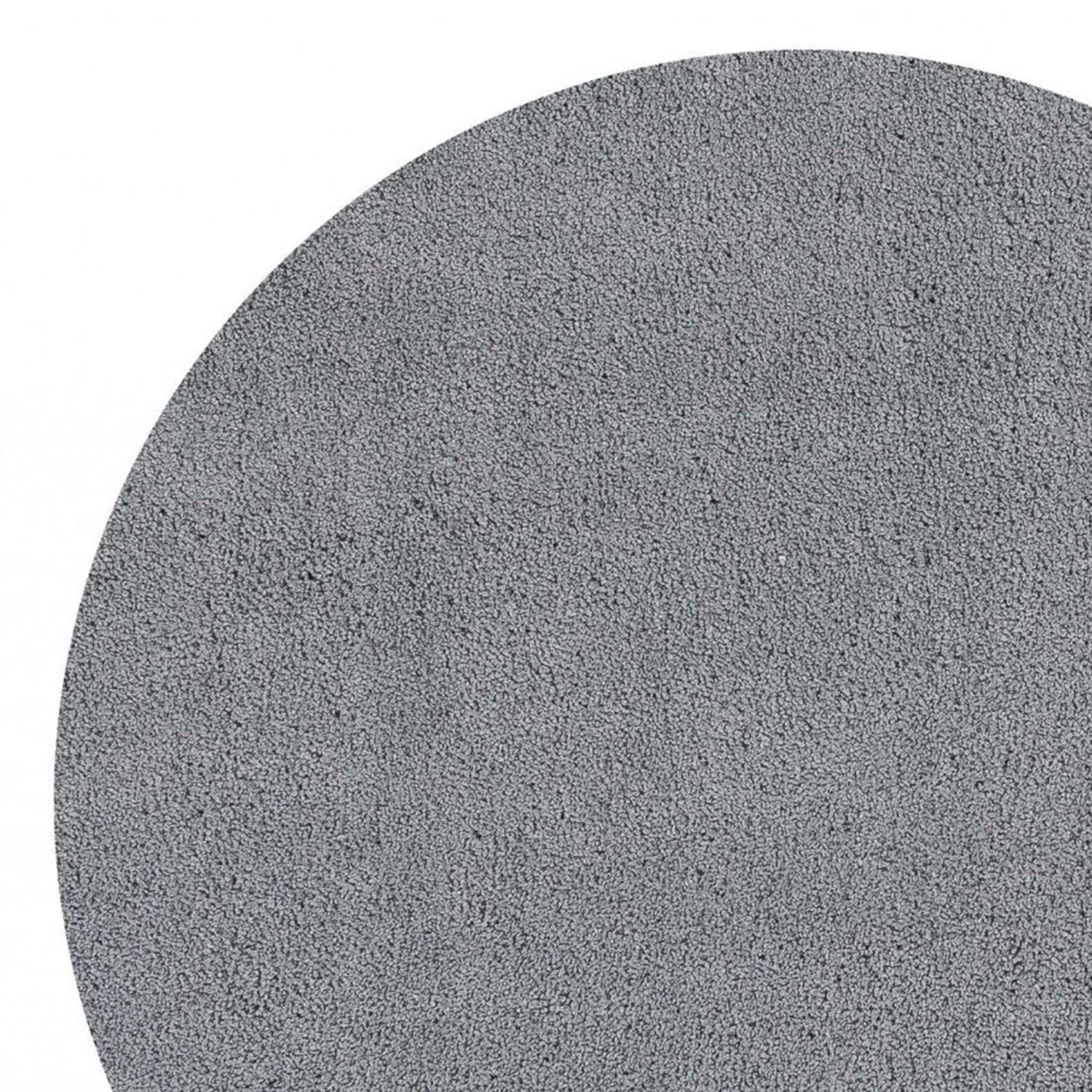 8' Gray Hand Woven Round Rug-Area Rugs-DECOROLALA
