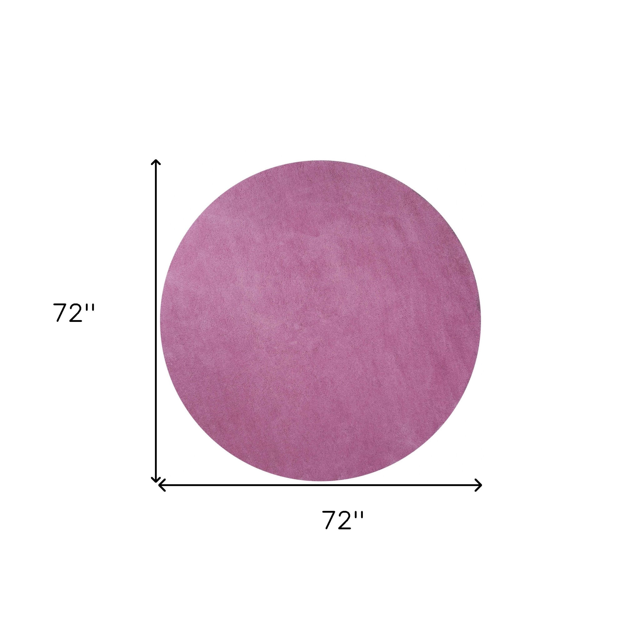 8' Hot Pink Hand Woven Round Rug-Area Rugs-DECOROLALA