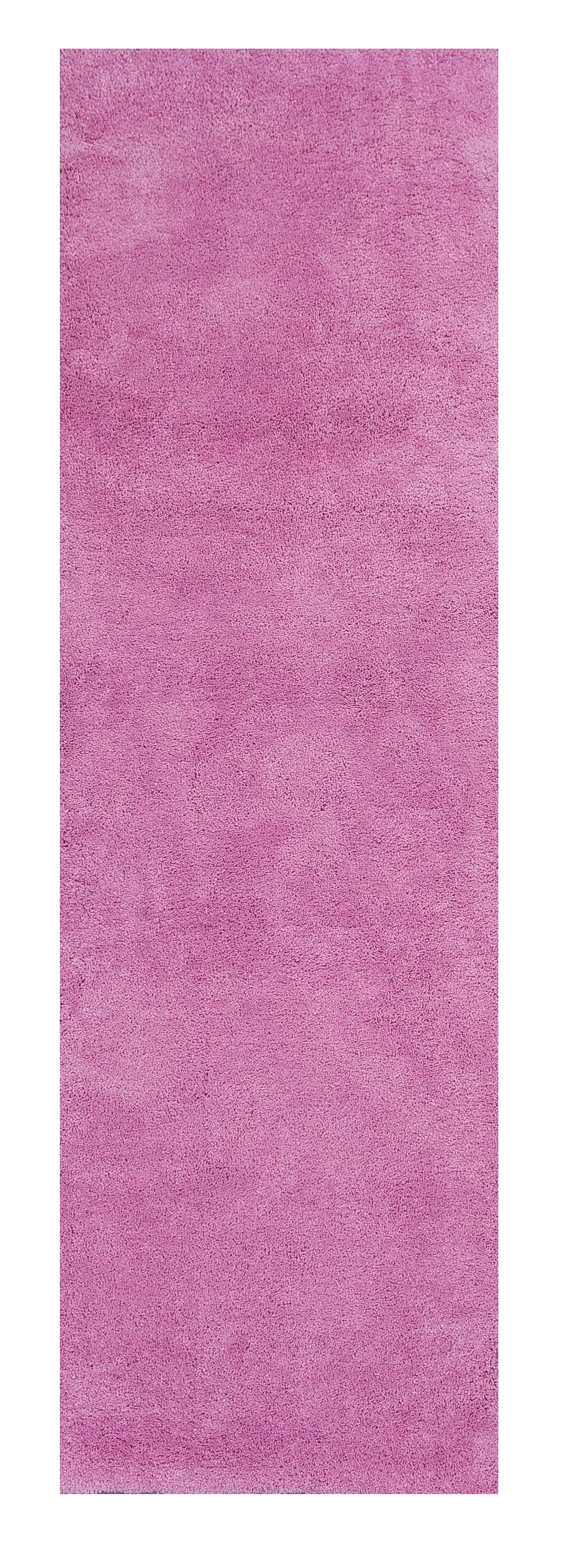 8' Hot Pink Hand Woven Round Rug-Area Rugs-DECOROLALA