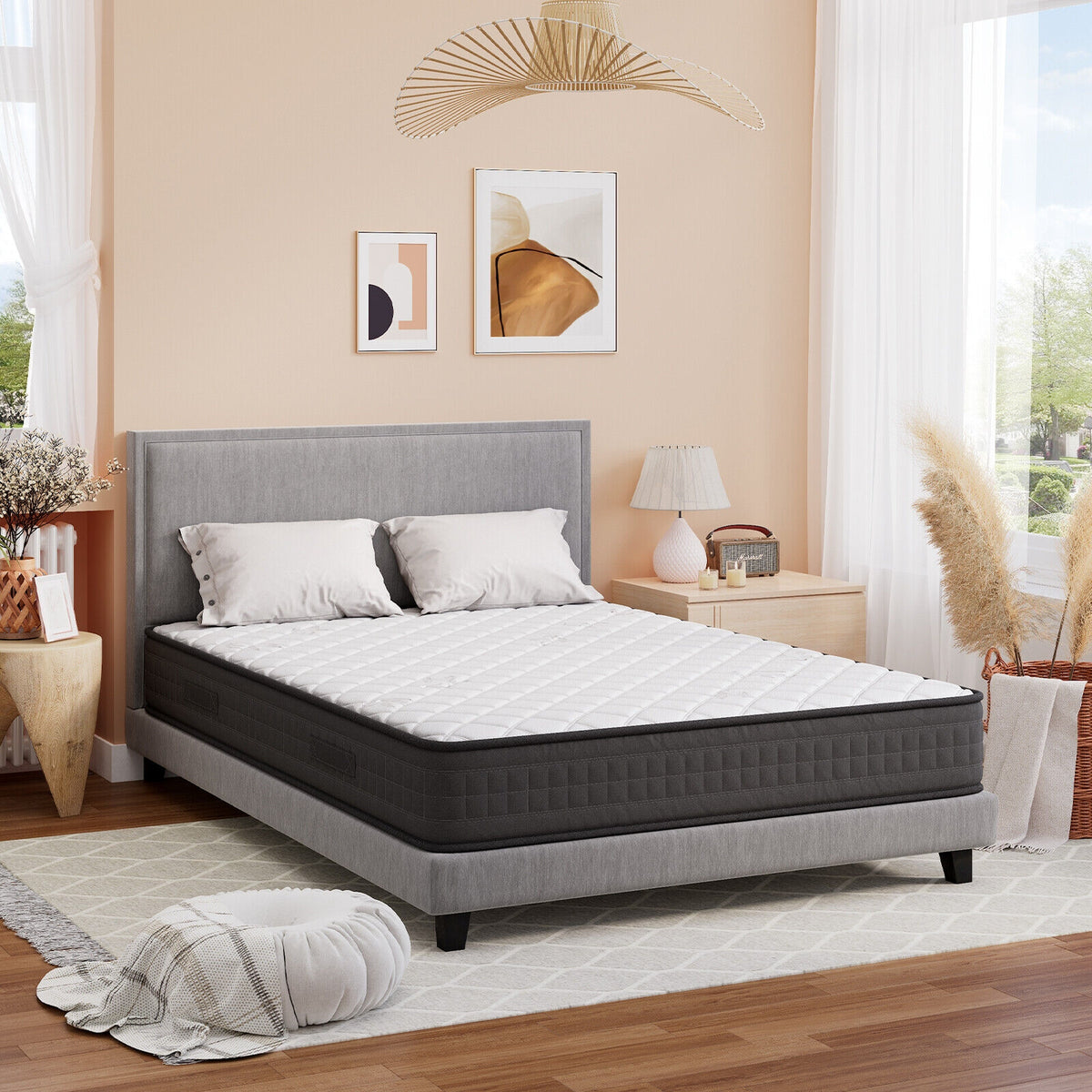 8 Inch Breathable Memory Foam Bed Mattress Medium Firm for Pressure Relieve-King Size-Mattresses-DECOROLALA