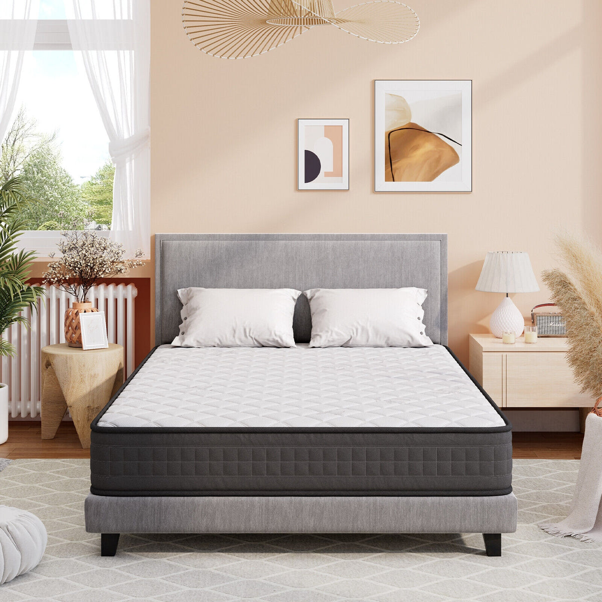 8 Inch Breathable Memory Foam Bed Mattress Medium Firm for Pressure Relieve-Queen Size-Mattresses-DECOROLALA