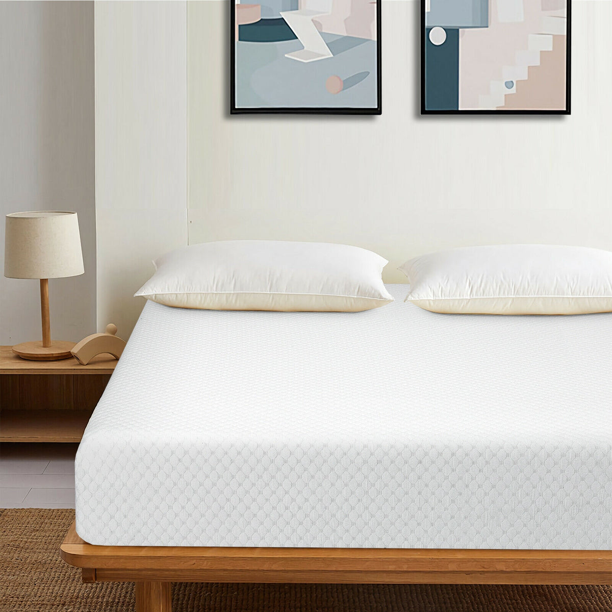 8 Inch Foam Medium Firm Mattress with Jacquard Cover-Twin Size-Mattresses-DECOROLALA