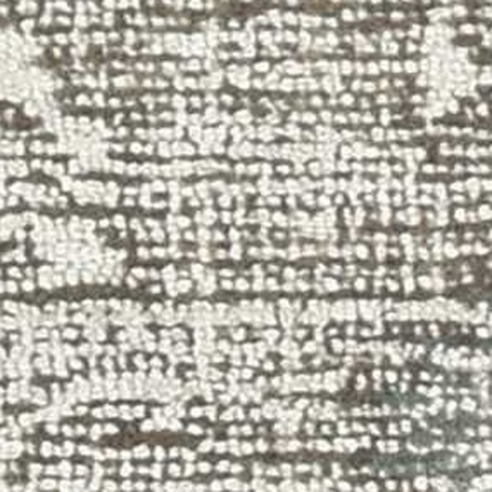 8' Ivory Gray And Green Wool Floral Hand Tufted Runner Rug-Area Rugs-DECOROLALA